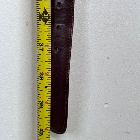 Vintage TRAFALGAR CORDOBA Calfskin Leather Belt Brass Buckle Mens 40" Mahogany - Picture 7 of 9